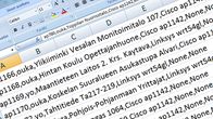 Kuvakaappaus exel-taulukosta.