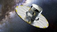 Taiteilijan näkemys Gaia-satelliitista.