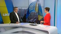 Lappeenrannan teknillisen yliopiston professori Pekka Sutela Ylen tv-uutisten studiovieraana.
