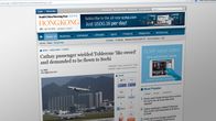 Kuvakaappaus South China Morning Post -lehden nettisivusta.