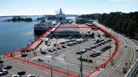 Alue, johon Helsingin Guggenheim-museota suunnitellaan rakennettavaksi.