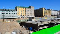 Toriparkin työmaa huhtikuussa 2014. 