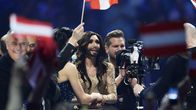 Conchita Wurst jännitti Euroviisufinaalin pistelaskentaa 10. toukokuuta.
