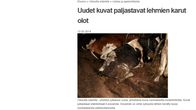 Kuvakaappaus oikeutta eläimille -nettisivulta