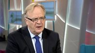 Työministeri Lauri Ihalainen Ylen aamu-tv:ssä 14. toukokuuta 2014.