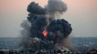 Israelin ilmaisku Gazan eteläpuolelle 8. heinäkuuta 2014.