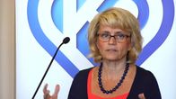Päivi Räsänen eduskuntaryhmän kokouksessa Lahdessa