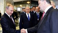 Venäjän presidentti Vladimir Putin ja Ukrainan presidentti Petro Porošenko.