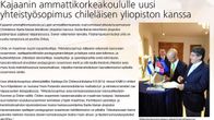 Sivukaappaus Kajaanin ammattikorkekoulun sivulta.