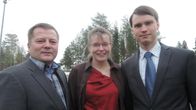 Lapin kansanedustajat Markus Mustajärvi, Eeva-Maria Maijala ja Heikki Autto