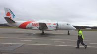 NextJet lähdössä iltapäivälennolleen Porista kohti Tukholmaa.