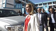 EU:n ulkopoliittinen edustaja Federica Mogherini vieraili YK.n ylläpitämässä poikakoulussa Gazassa 8. marraskuuta.