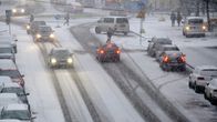 Helsingin keskustassa satoi lunta 21. marraskuuta 2014. 