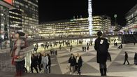 Näkymä Sergelstorilta illalla.