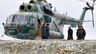 Venäläinen helikopteri ja Vladimir Putin.