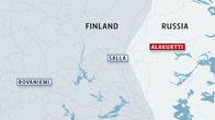 Kartta Suomen ja Venäjän rajasta.
