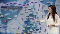 Meteorologi ennustaa päivän säätä.
