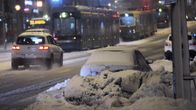 Liikennettä Hämeentiellä Helsingissä perjantaiaamuna 16. tammikuuta 2015. 