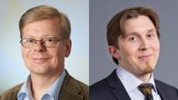 Seppo Laakso (vas.) ja ympäristöministeriön hallitussihteeri Ville Koponen