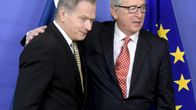 Presidentti Sauli Niinistö ja Euroopan komission puheenjohtaja Jean-Claude Juncker.