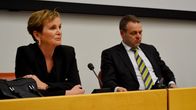 Ympäristöministeriön kansliapäällikkö Hannele Pokka ja elinkeinoministeri Jan Vapaavuori vierailivat Kajaanissa.