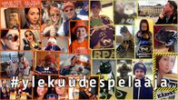 Kuvakooste Kärppien ja Tapparan fanien kannustuskuvista 