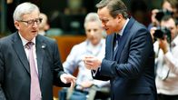 Jean-Claude Juncker ja David Cameron.