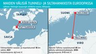 Maiden välisiä tunneli- ja siltahankkeita Euroopassa