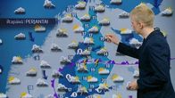 Meteorologi ennustaa päivän säätä. 