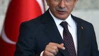 Turkin pääministeri Ahmet Davutoglu pitää puhettaan.