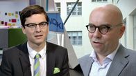 Inderes-analyysiyhtiön Mikael Rautanen ja OP:n seniorianalyytikko Hannu Rauhala.