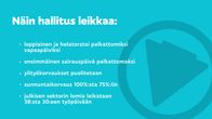 Hallituksen esityksiä leikkauskohteiksi.