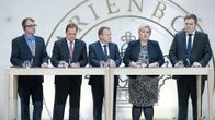 Pohjoismaiden pääministerit rivissä.