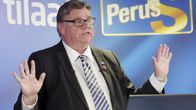 Ulkoministeri, perussuomalaisten puoluejohtaja Timo Soini puhui Työmiehen tuumaustunnilla Helsingissä perjantaina 25. syyskuuta.