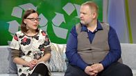 Kierrätyskeskuksen kehitysvastaava Pia Engström ja VTT:n tutkimusprofessori Ali Harlin.