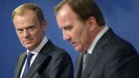 Eurooppa-neuvoston puheenjohtaja Donald Tusk ja Ruotsin pääministeri Stefan Löfven.