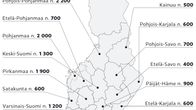Turvapaikanhakijoiden sijoittuminen maakunnittain 12.11.2015.