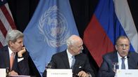 Kerry, de Mistura ja Lavrov Wienin Syyria-neuvotteluissa