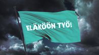 Eläköön työ -lippu.