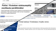 KUvamontaasi Ylen uutisesta ja poliisin tiedotteesta