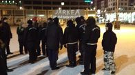 Soldiers of Odin -ryhmän mielenosoitus Joensuussa perjantaina 8.1.2016.