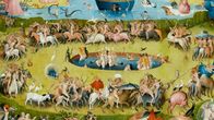 Yksityiskohta Hieronymus Boschin maalauksesta Maallisten ilojen puutarha (1500-1505).