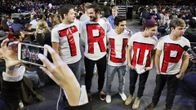 Donald Trump sai innostuneen vastaanoton Liberty-yliopiston opiskelijoilta Virginiassa. 