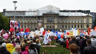 Labour demonstration at Helsinki Railway Square, September 18, 2015