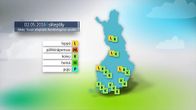 Kartta siitepölytilanteesta.