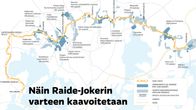 Raide-Jokerin varrelle kaavoitettu lisärakentaminen.