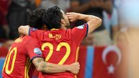 Espanja juhlii Noliton osumaa Turkkia vastaan