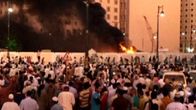 Räjähdyksen jälkeinen tulipalo Medinassa Saudi-Arabiassa 4. heinäkuuta 2016. 