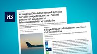 Kuvakaappaus kahdesta Helsingin Sanomien artikkeleista.