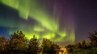 Revontulia Rovaniemellä syksyllä 2016